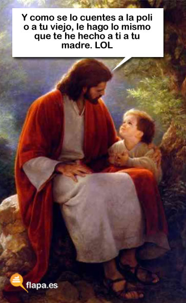 jesus lol con el  niño